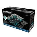 15 delers marmor kokekarsett non stick blå