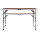 Sammenleggbart campingbord aluminium 120x60 cm  