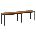 vidaXL Hagebenk 161 x 35 x 45 cm Solid akasietre Naturlig og svart
