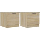 vidaXL Nattbord 2 stk sonoma eik 40x39x40 cm