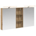  Baderomsskapsett 3 pcs 130 x 14,5 x 70 cm Konstruert tre