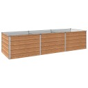 vidaXL Hevet Hagebed Treet Brown 240 x 80 x 55 cm kaldvalset stål