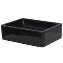 vidaXL Servant keramisk rektangulær svart 41x30x12 cm