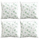  Scatter Puter Blad 4 pcs Blad mønster 50 x 50 cm Polyesterstoff