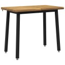 vidaXL 110 x 55 x 75 cm Solid akasietre Hvit og svart Rektangulær