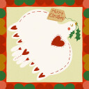 Merry Christmas Dove Festive Illustration Plakat Plakat / 30x30cm