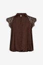 co’couture   Bluse IdunCC Lace Ballon Top   Brun