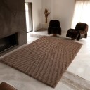 Ryetepper   Kendra Natural Cotton Shaggy brun Størrelse: 240 x 340 cm