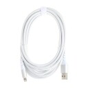 DACOTA PLATINUM USB-LIGHTNING KABEL 3M, HVIT