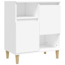 vidaXL Skjenk hvit 60x35x70 cm konstruert tre
