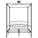 vidaXL Himmelsengeramme svart metall 140x200 cm