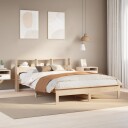  Seng med bokhylle uten madrass 120x190 cm heltre furu 8721158397423