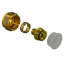 Uponor Vario PEX Koblingssett 16 mm i Forkromet Messing