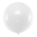 HVIT Pastellfarget Rund JUMBO Ballong 1 meter