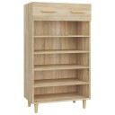 vidaXL Skoskap sonoma eik 60x35x105 cm konstruert tre