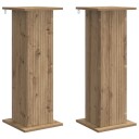 vidaXL Planteholder 2 pcs Artisan eik 30,5 x 30 x 80,5 cm