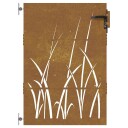 vidaXL Hageport 85x150 cm cortenstål gressdesign