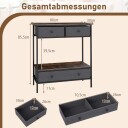 Industrielt konsollbord med skuffer – rustikk brun metallramme