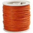Makramégarn / Knytegarn Vokset Oransje 1 mm 40 m