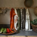 Lexington Organic Cotton kjøkkenhåndkle 50x70 cm White-orange