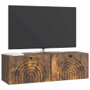  Vegghengt TV skap Røkt Eik 98 x 31 x 30 cm Konstruert tre