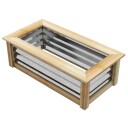 Hevet Treramme Blomsterkasse for Balkong 90x45x30Cm