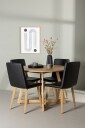 Venture Home   Spisegruppe Yadikon med 4 stk stoler Today   Brun