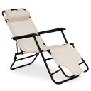 Sammenleggbar hagestol med nakkepute MultiGarden Beige