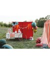 Happy Birthday Sirkus Banner med Pyntebånd 2.75 m Circus Party
