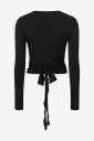 Drop of Mindfulness Ballet Wrap Top   Black   XS