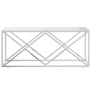 vidaXL Salongbord 110x45x45 cm rustfritt stål og glass