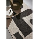 ferm LIVING Piece ullteppe Off-white-Coffee, 140 x 200 cm