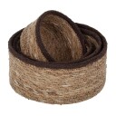 Dixie Emil seagrass kurv small 4-pakning Natur-brun