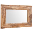 vidaXL Dekorativt speil teak 90x60 cm rektangulært