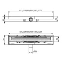 Purus PRO Line Premium Lav Sideutløp Krom / 600mm 50mm
