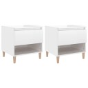  Nattbord 2 stk høyglans hvit 50x46x50 cm konstruert tre 8720845668822