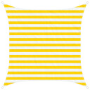 vidaXL Solskygge seil 2 x 2 m 100% polyester Oxford Torget Gul og hvit