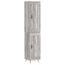 vidaXL Highboard grå sonoma 34,5x34x180 cm konstruert tre 8720845498535