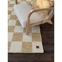 Ullteppe Chessie Kvadrat - 200x200 cm, Oker-gul