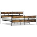  Sengeramme i metall uten madrass røkt eik 180x200 cm 8721158367495