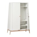 Leander Garderobeskap Luna Stor Hvit/Eik