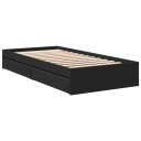  Sengeramme med skuffer betonggrå 100x200 cm konstruert tre 8721102623257