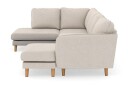 Trend Lyx 4 seters Venstrevendt U formet Sofa med Divan og Sjeselong i Stoff   Beige