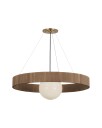Arena 42" Ring/Globe Chandelier Antique Brass