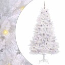 vidaXL Kunstig sammensatt juletre med 300 LED Hvit 210 cm PVC og stål