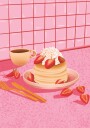 Sweet Strawberry Pancakes Plakat / 70x100