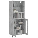 vidaXL Highboard betong grå 69,5x34x180 cm konstruert tre 8720845927042