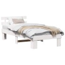 Sengestamme med Hodegavl Hvit 75x190 cm Massiv Furutre