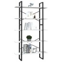 vidaXL Bokhylle 5 niv?er 100x30x175 cm furu hvit