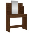  Sminkebord med speil svart 96x39x142 cm 8721012134171
